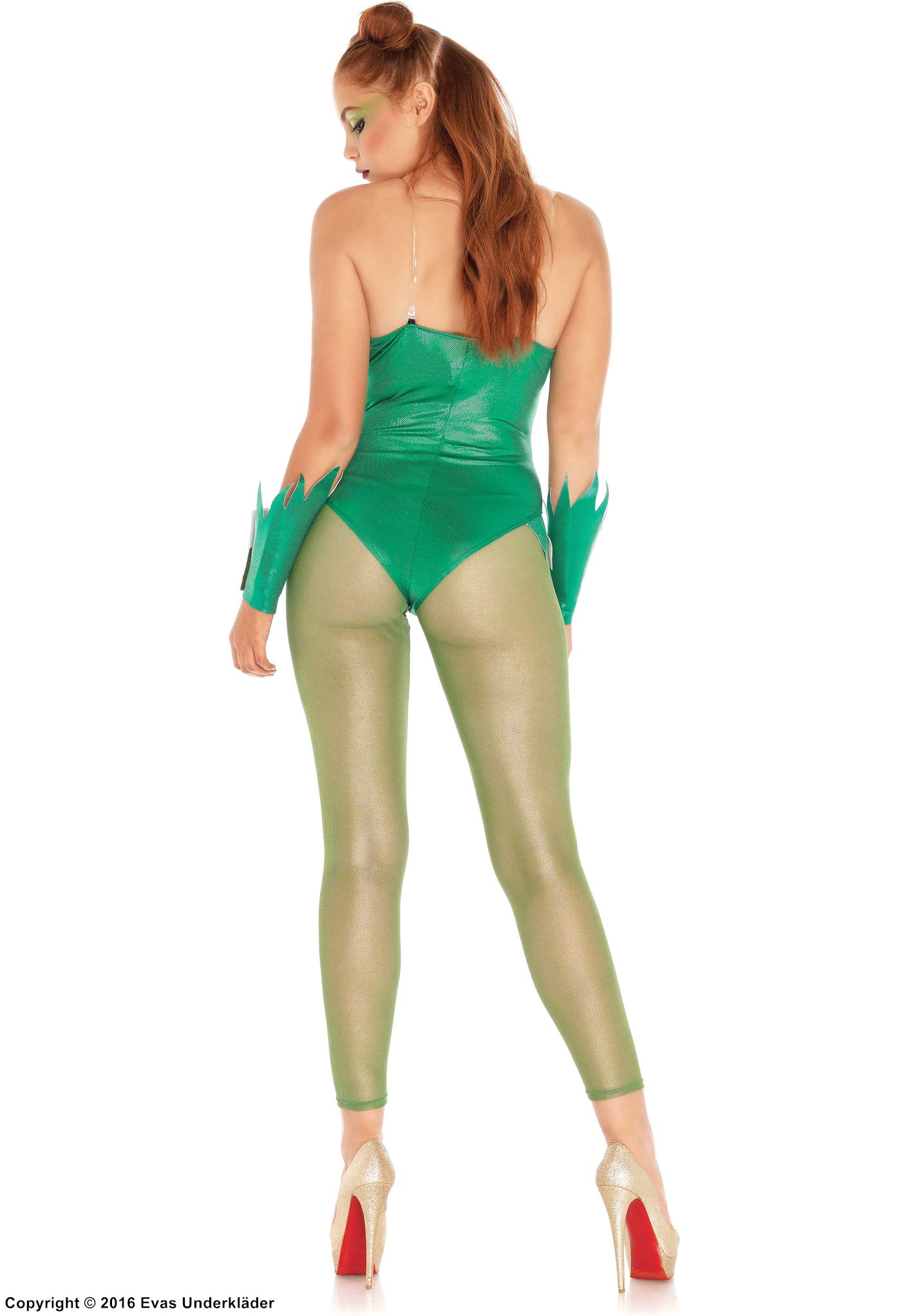 Poison Ivy, body costume, leaves, tatters